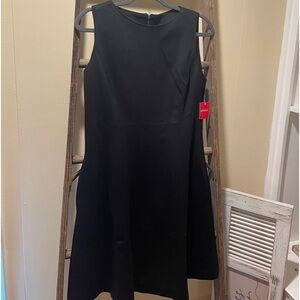 Spanx black classic fit and flare dress